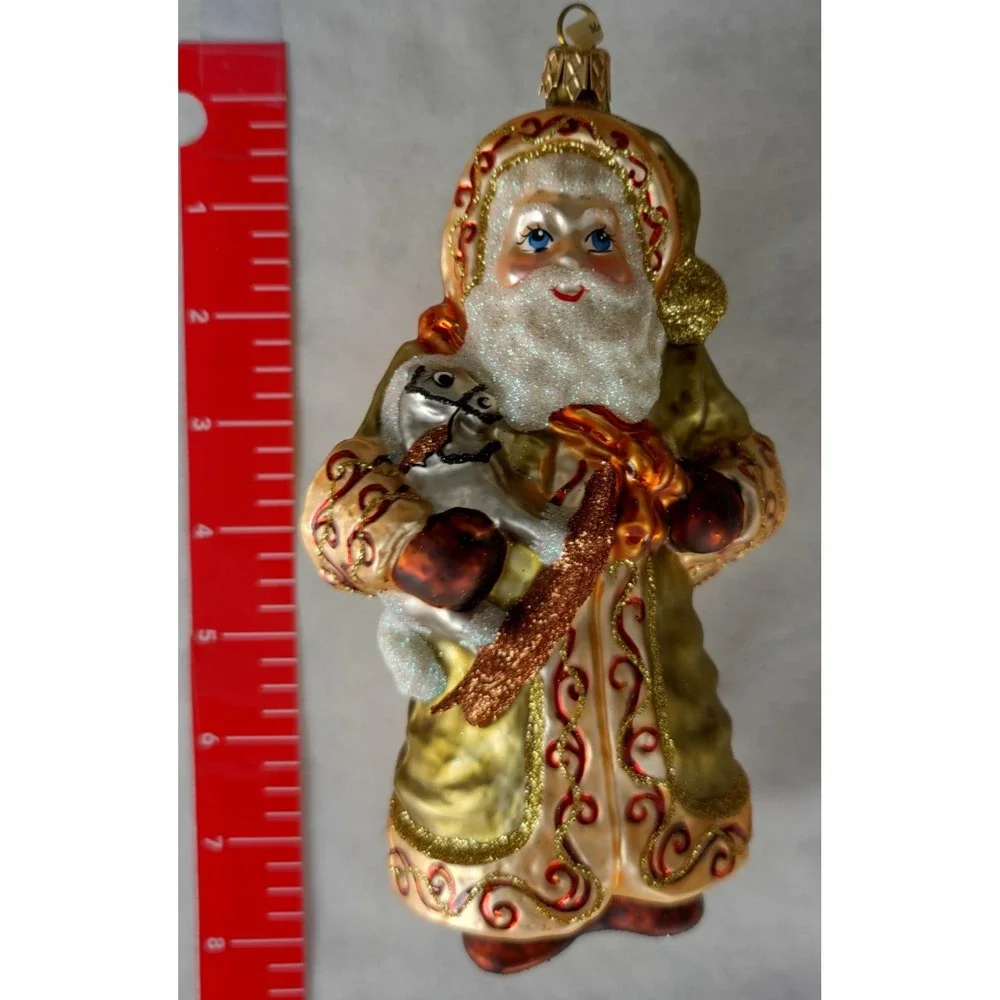 Hand Made/Painted Glass Christmas Ornament - 